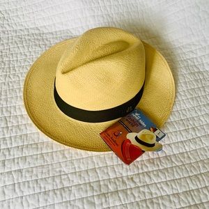 Original Panama Hat, Wide Brim, Fedora, Straw